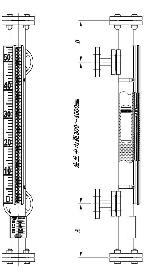 Flap-11Px內襯型磁翻板液位計尺寸